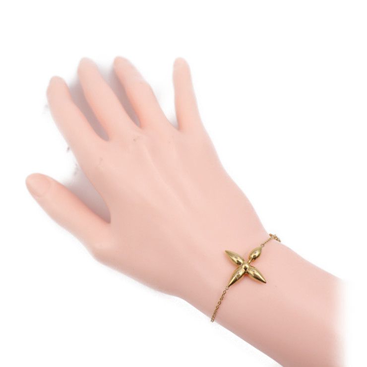 Louis Vuitton Bracelet Louisette Bracelet M00372 Metal Gold Flower Viton