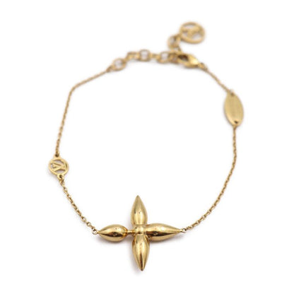 Louis Vuitton Bracelet Louisette Bracelet M00372 Metal Gold Flower Viton