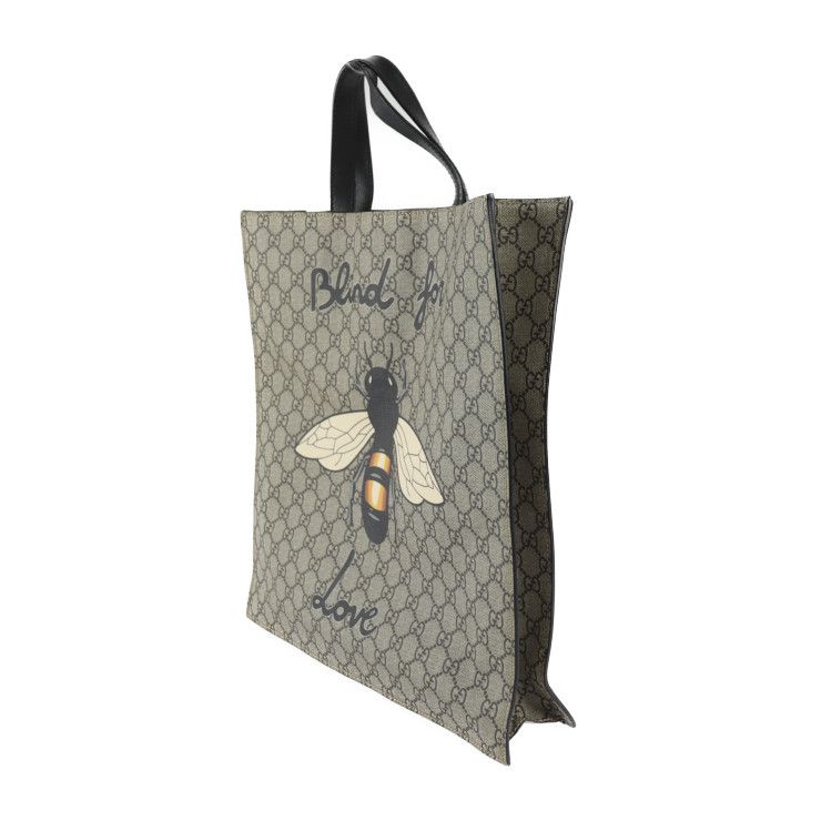 Gucci Bee Print Bee Print Tote Bag Tote Bag 450950 PVC Leather Beige Brown