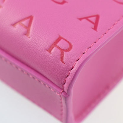 Bvlgari 2WAY Mini Tote Handbag 292318 Calfleather Pinkish Gold Hardware