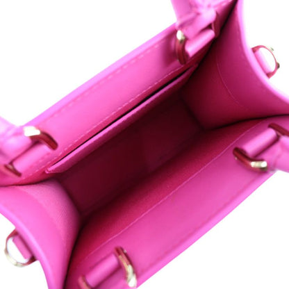 Bvlgari 2WAY Mini Tote Handbag 292318 Calfleather Pinkish Gold Hardware