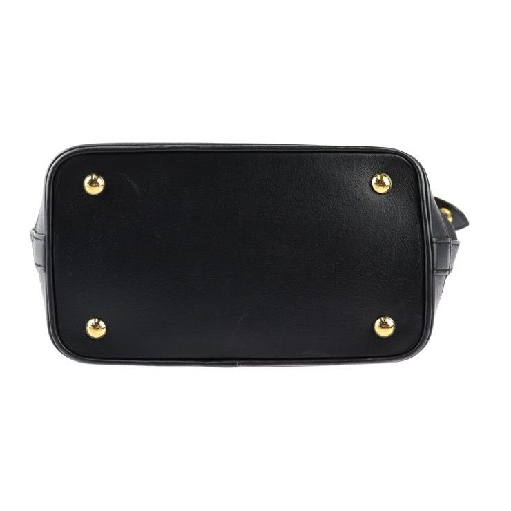 Louis Vuitton Cruiser PM Handbag M57934 Calf Leather Black Gold Hardware 2WAY