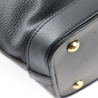 Louis Vuitton Cruiser PM Handbag M57934 Calf Leather Black Gold Hardware 2WAY