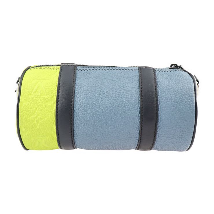 Louis Vuitton Monogram Porochon Shoulder Bag M59927 Taurillon Leather Gray X