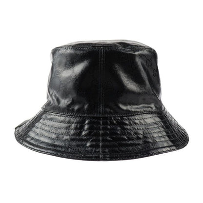 Gucci Hat 760144 Nylon Cotton Black GG Crystal Hat Bucket Hat