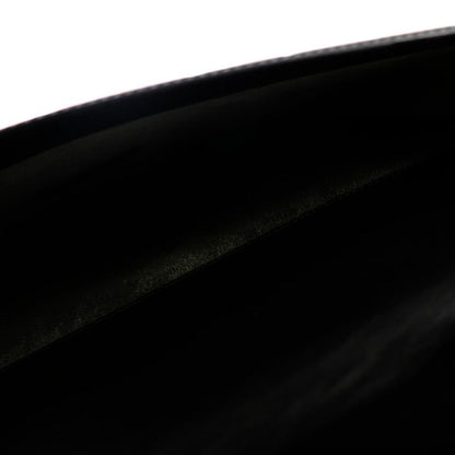 Cartier Tradition Must Line Business Bag Leather Black Silver Hardware Briefcase