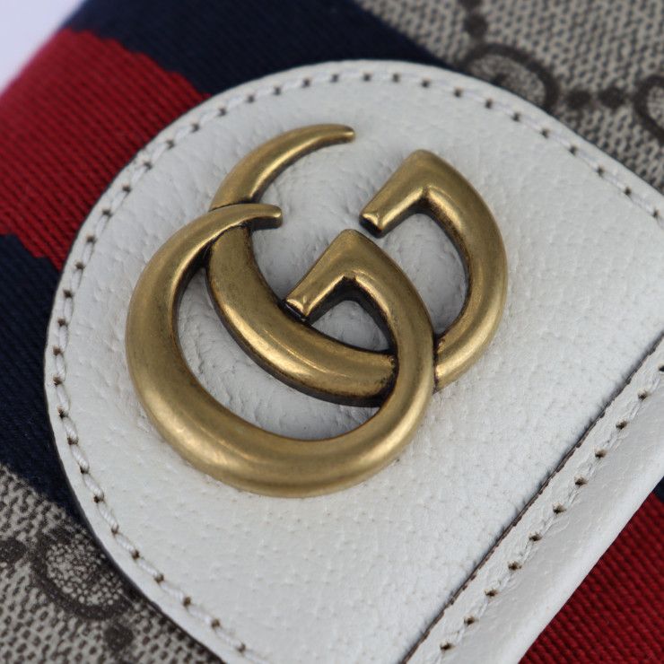 Gucci GG Small Belt Bag Waist Bag 674081 GG Supreme Canvas Leather Beige White