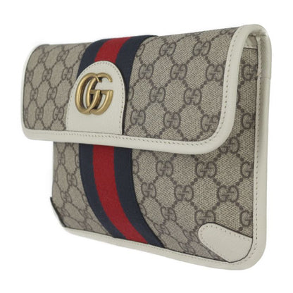 Gucci GG Small Belt Bag Waist Bag 674081 GG Supreme Canvas Leather Beige White