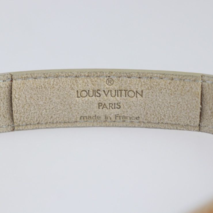 Louis Vuitton Good Luck Bracelet M99084 Patent Leather Gold Tone Orange Tone