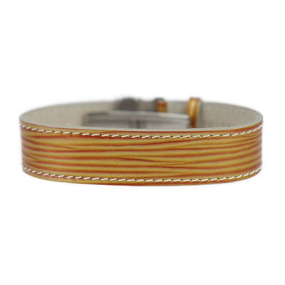 Louis Vuitton Good Luck Bracelet M99084 Patent Leather Gold Tone Orange Tone