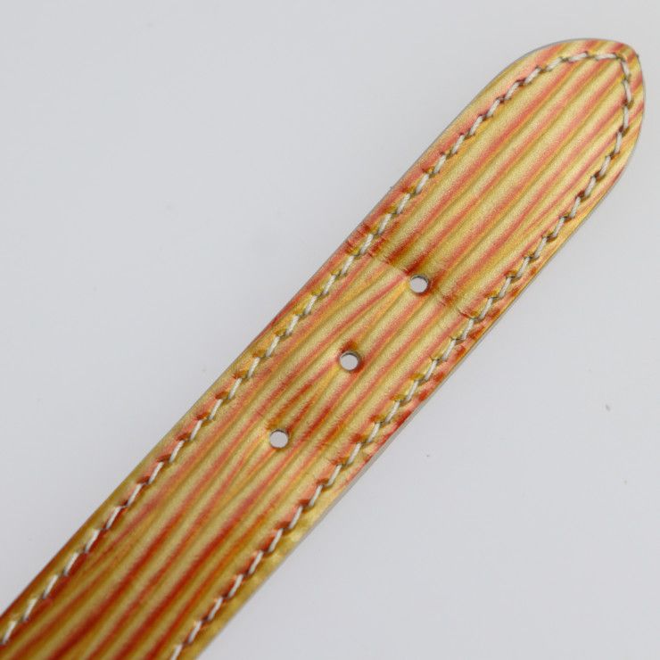 Louis Vuitton Good Luck Bracelet M99084 Patent Leather Gold Tone Orange Tone