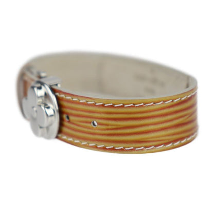 Louis Vuitton Good Luck Bracelet M99084 Patent Leather Gold Tone Orange Tone