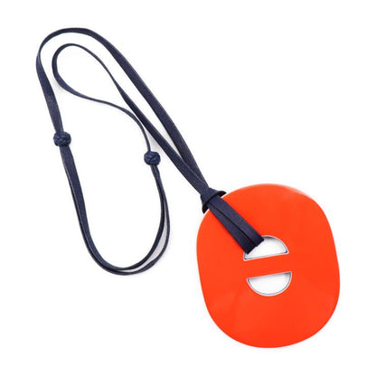 Hermes Necklace - Lacquered Wood Yellowish Orange Chaine D'ancre Pendant