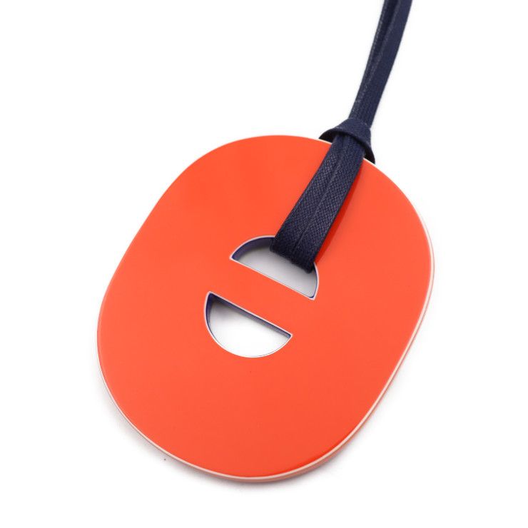 Hermes Necklace - Lacquered Wood Yellowish Orange Chaine D'ancre Pendant