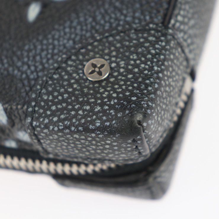 Louis Vuitton Soft Trunk Wallet Shoulder Bag M81776 Leather Black Silver