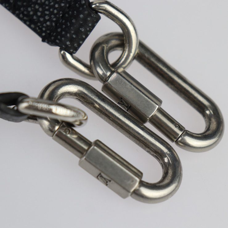 Louis Vuitton Soft Trunk Wallet Shoulder Bag M81776 Leather Black Silver