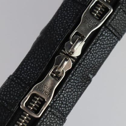 Louis Vuitton Soft Trunk Wallet Shoulder Bag M81776 Leather Black Silver