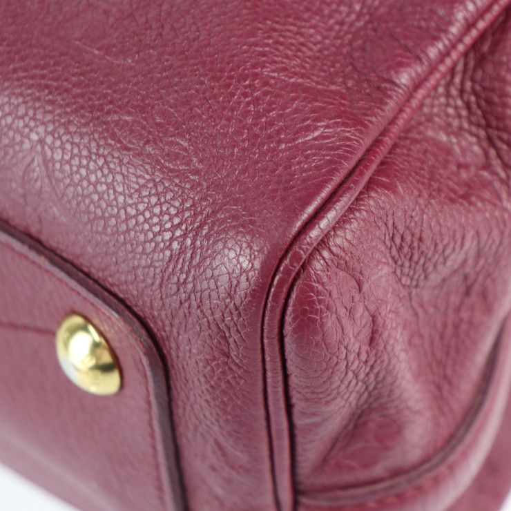 Louis Vuitton Speedy Bandoliere 25 Handbag M40764 Leather Aurore Gold Hardware