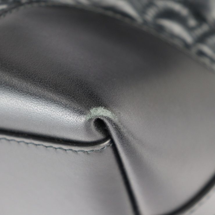 Gucci Medium Tote Bag Ggmatelasse Tote Bag 631685 Nylon Leather Black Silver