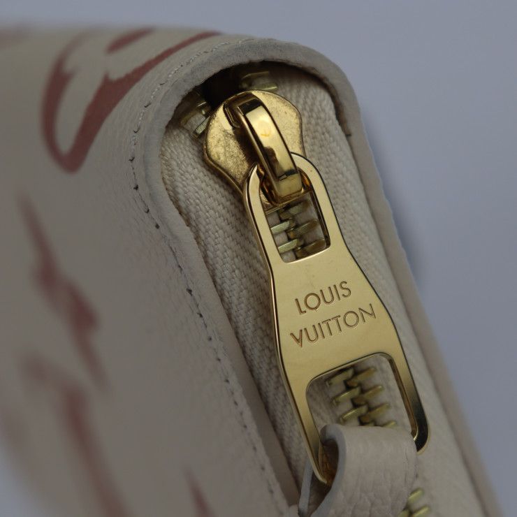 Louis Vuitton Zippy Wallet Long Wallet M81914 Monogram Empreinte Cream Rose