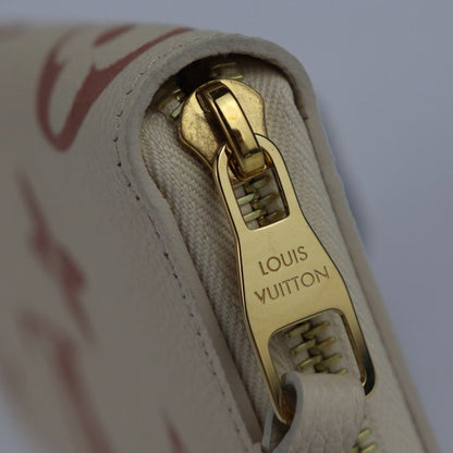 Louis Vuitton Zippy Wallet Long Wallet M81914 Monogram Empreinte Cream Rose