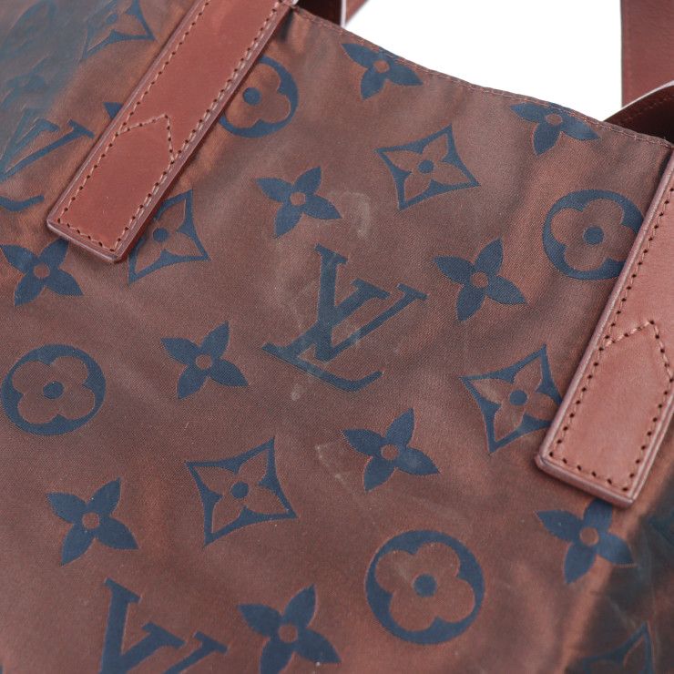 Louis Vuitton Cabas Escapade Tote Bag M56710 Nylon Leather Brown Monogram With