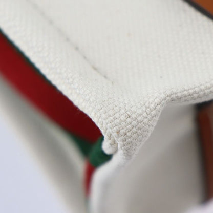 Gucci Interlocking G Mini Tote Handbag 727735 Canvas Leather Beige Red Navy