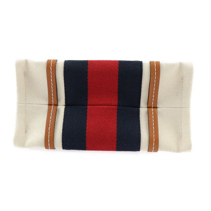 Gucci Interlocking G Mini Tote Handbag 727735 Canvas Leather Beige Red Navy