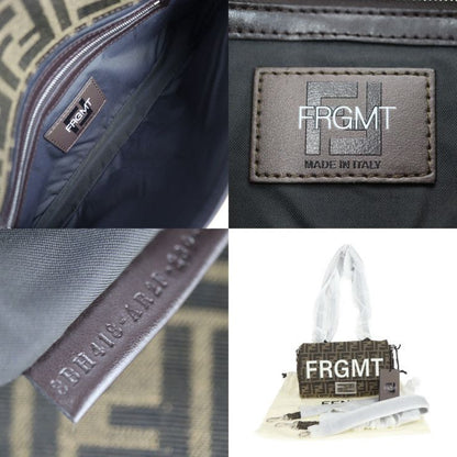 Fendi Baguette Fall Double Handbag 8bh418 AR2F Canvas Beige Brown Zucca 2WAY