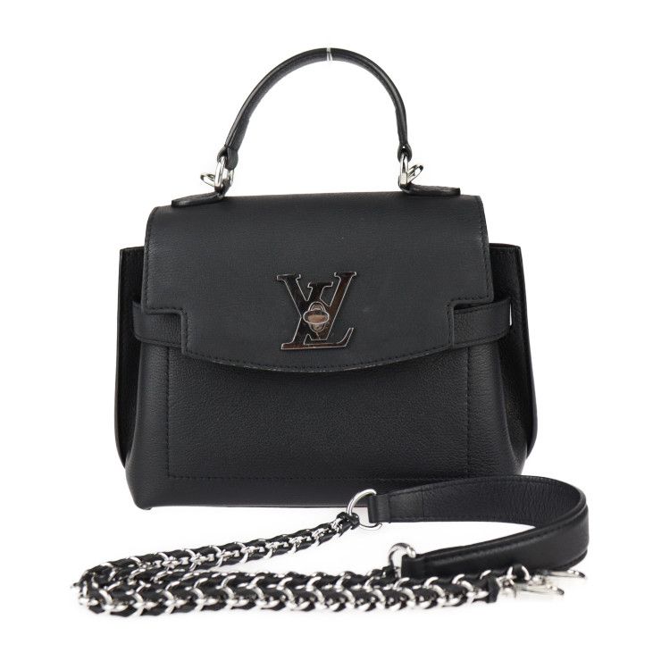 Louis Vuitton Lock Me Ever Mini Handbag M20997 Grain Calfleather Black Silverhar