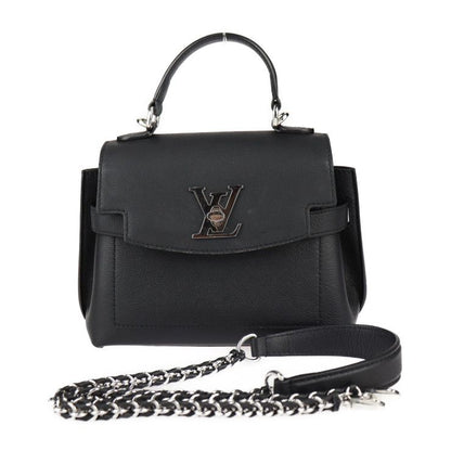 Louis Vuitton Lock Me Ever Mini Handbag M20997 Grain Calfleather Black Silverhar