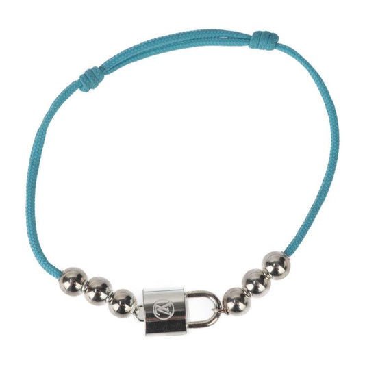 Louis Vuitton Lockit Beaded Bracelet Q05785 Recycled Polyester And Ag925 Blue