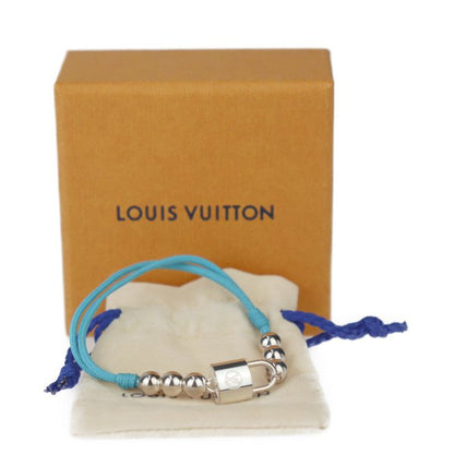 Louis Vuitton Lockit Beaded Bracelet Q05785 Recycled Polyester And Ag925 Blue