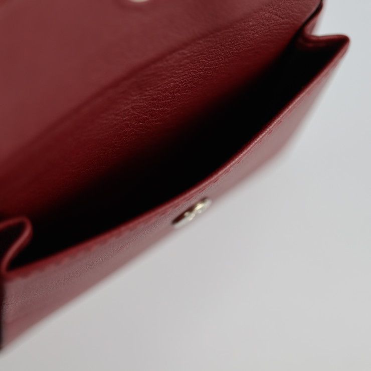 Gucci Compact Wallet Fold Wallet 322134 Leather Bordeaux Logo Plate