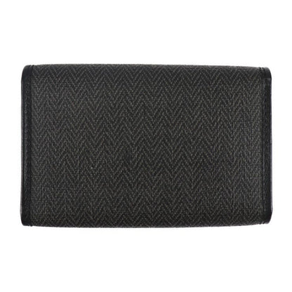 Bvlgari Bulgari Collezione Key Case 32439 PVC Coated Canvas Leather Gray Black