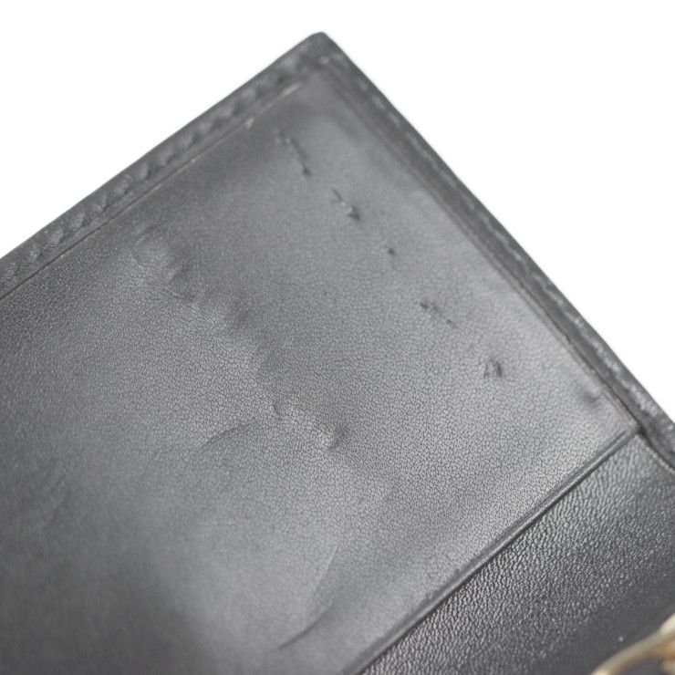 Bvlgari Bulgari Collezione Key Case 32439 PVC Coated Canvas Leather Gray Black