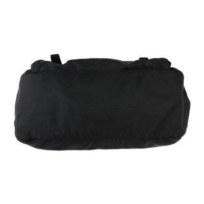 Prada Messenger Bag Shoulder Bag 1bd671 Nylon Leather Black Silver Hardware