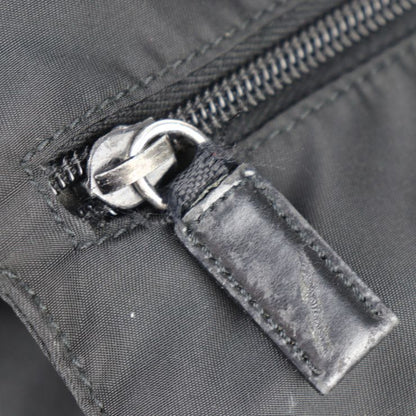 Prada Messenger Bag Shoulder Bag 1bd671 Nylon Leather Black Silver Hardware