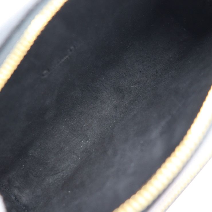 Christian DIOR Caro Double Pouch Shoulder Bag S7431ubae Calfskin Black Gold