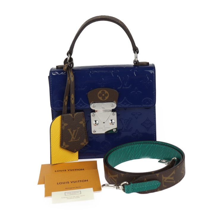Louis Vuitton Spring Street PM Handbag M90514 Monogram Vernis Monogram Canvas