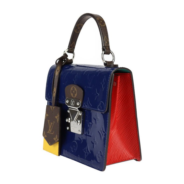 Louis Vuitton Spring Street PM Handbag M90514 Monogram Vernis Monogram Canvas