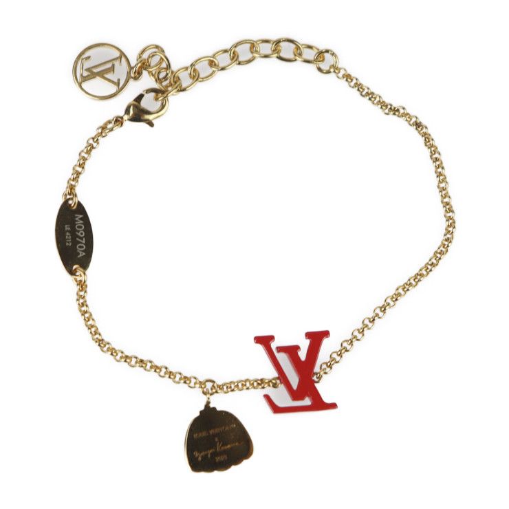 Louis Vuitton Bracelet LV Iconic Infinity Dot Bracelet M0970a Metal Gold Red