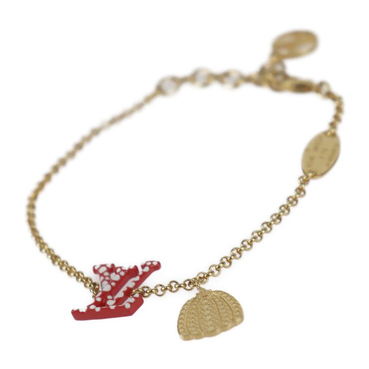 Louis Vuitton Bracelet LV Iconic Infinity Dot Bracelet M0970a Metal Gold Red