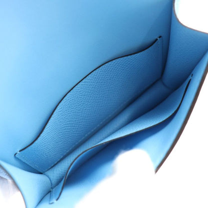 Hermes Constance Slim Pouch - Vaux Epson Celeste Blue Gold Hardware Compact
