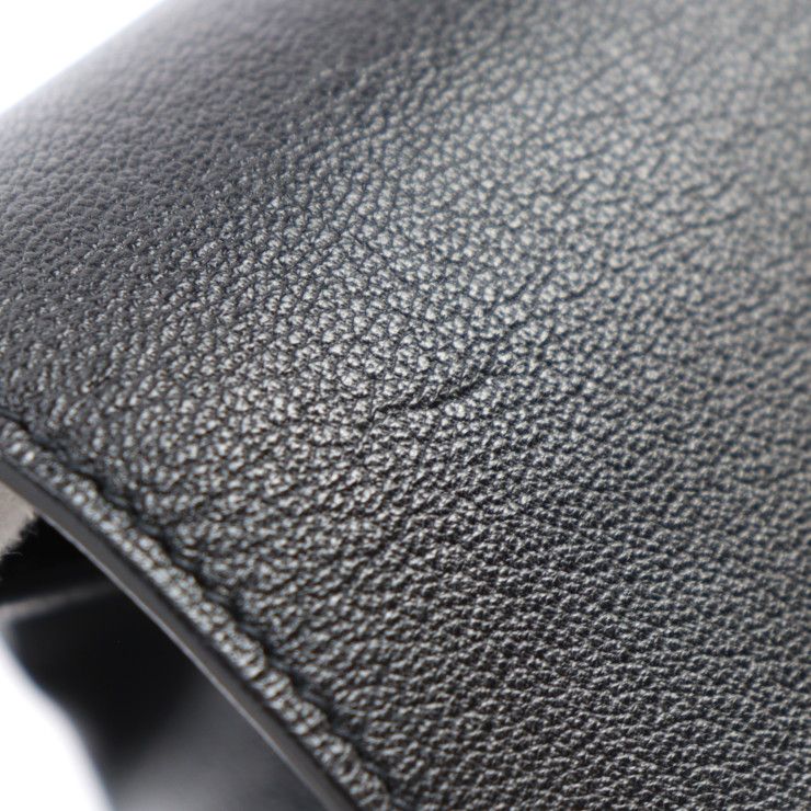 Hermes OPLI Opry Clutch Bag 071966ck Chevre Black Silver Hardware