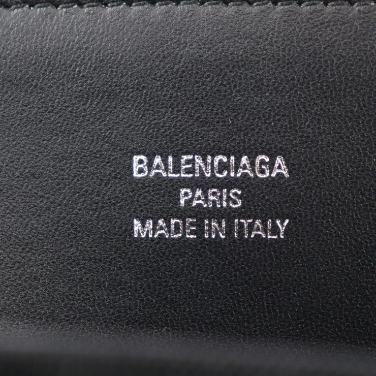 Balenciaga Duty Free Tote Bag 741602 Mesh And Leather Black Silver Hardware