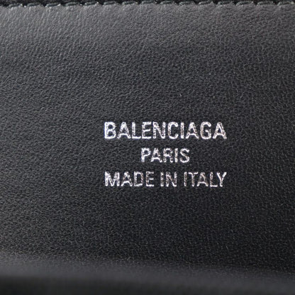 Balenciaga Duty Free Tote Bag 741602 Mesh And Leather Black Silver Hardware
