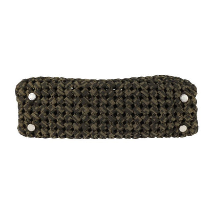 Fendi Peekaboo Icyou Medium Handbag 7va529 Canvas Tabacco Brownish Silver