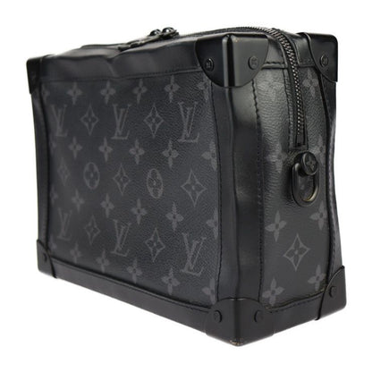 Louis Vuitton Soft Trunk Shoulder Bag M44730 PVC Leather Black Monogram Eclipse