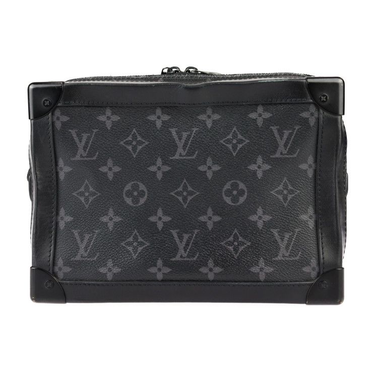Louis Vuitton Soft Trunk Shoulder Bag M44730 PVC Leather Black Monogram Eclipse